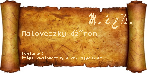 Maloveczky Áron névjegykártya